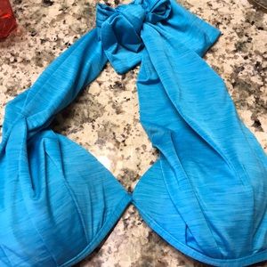 Blue bikini top
